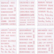 GORGECRAFT 1 Set 6 Sheets 117PCS Cash Envelope Label Sticker Pink Budget Blind Stickers Labels Vinyl Stickers for Budgeting Category A6 Budget Cash Binder Wallet Finance Planner Money Organizer