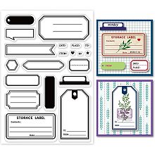 GLOBLELAND Label Clear Stamp Bookmark Silicone Clear Stamp Notes Rubber Stamp for Scrapbook Journal Card Making