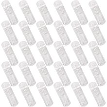 GORGECRAFT 30PCS Locking Shelf Pegs Shelf Support Plastic Locking Shelf Pins Self-Locking Support Clear Cabinet Shelf Clips for Supporting Furniture Kitchen Fits 5mm Diameter Hole 0.7 Inch Thick Shelf