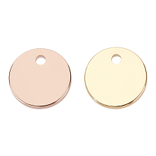 BENECREAT 48PCS Gold & Rose Gold Flat Round Shape Blank Pendants Stamping Blanks for Bracelet Earring Pendant Charms - 8mm in Diameter