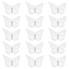 UNICRAFTALE 60Pcs 19mm Long 304 Stainless Steel Butterfly Charms Etched Metal Embellishments Butterfly Pendants Mini Butterfly Charms Necklace Bracelet Charms for DIY Earring Jewelry Making Hole 1.2mm