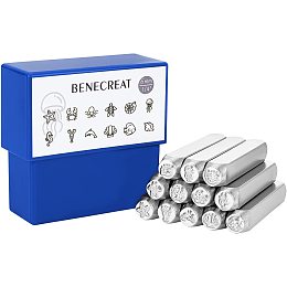  BENECREAT 6mm 1/4 Star Design Stamps, Metal Punch Stamp  Stamping Tool - Electroplated Hard Carbon Steel Tools to Stamp/Punch Metal,  Jewelry, Leather, Wood : Arts, Crafts & Sewing