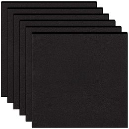 BENECREAT 20PCS 3mm Square Self Adhesive Backed Foam Sheet Black EVA Foam Pad Mat with Adhesive Backing for Furniture Doors, 6.3x6.3 Inches