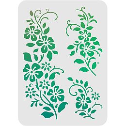 FINGERINSPIRE Flowers Stencils 11.7x8.3 Inch/29.7x21cm Bunch of Blooms Template Wild Flower Stencils Reusable DIY Art and Craft Stencils for Painting Home Decor