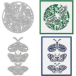 GLOBLELAND 3D Butterfly Moths Embossing Template Animals Carbon Steel Die Frames Embossing for Scrapbooking Card DIY Craft