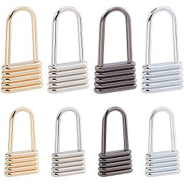 BENECREAT 24PCS Lock Shape Zipper Pull Replacement 4 Colors Zinc Alloy Zipper Pull Tab Metal Zipper Handle Mend Fixer for Clothing Jackets Purse Backpacks, 2 Mixed Size