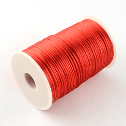 Honeyhandy Polyester Cords, Red, 2mm, about 98.42 yards(90m)/roll