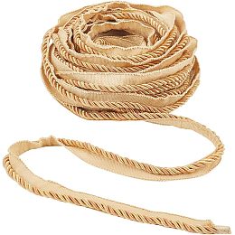 About 13.67 Yards/12.5M Cord Trim, Wheat Polyester Cord Trim Ribbon Edge Piping Trim for Handmade Crafts Home Decor Upholstery Edge Embellishments