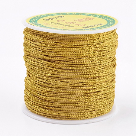 Honeyhandy Polyester Cord, Goldenrod, 0.8mm, about 87.48 yards(80m)/roll