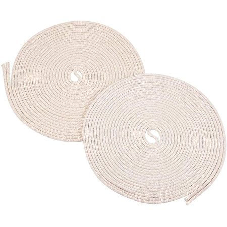 PH PandaHall Elite 50 Yards Oil Lamp Wicks Burner Twisted Cotton Cord Lamp Wick Round Cotton Rope for Oil Cup Candle Replacement Wicks (4mm /4.8mm)