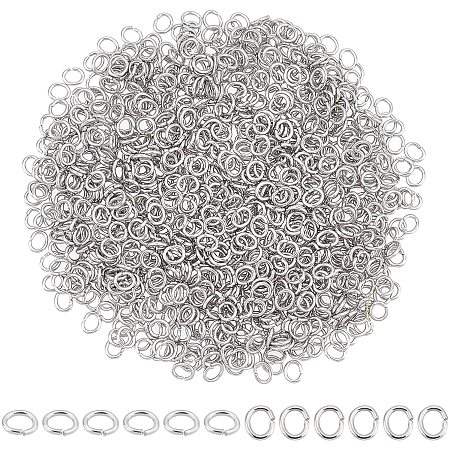 DICOSMETIC 1000pcs 2.5mm 304 Stainless Steel Jump Rings Oval Jump Rings Open Jump Rings Chain Connector Rings for Neclace Bracelet Earring Keychain Jewelry Making,1x2mm