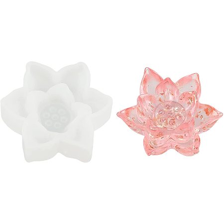 Arricraft 1 Pc Lotus Flower Silicone Resin Molds, Epoxy Resin Casting Molds for for UV Resin Jewelry DIY Craft