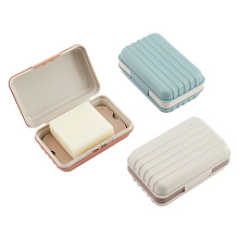 AHANDMAKER Travel Soap Container Leakproof Soap Box Travel Soap Case Soap Holder Travel Silicone Closure Portable Container Soap Saver Box for Traveling, Camping, Gym, Mixed Color