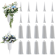 CHGCRAFT 20Pcs Plastic Cemetery Vases Flower Holder Resin with Spikes Grave Vase Plastic Flower Holder for Grave Accessories Memorial Cemetery Decoration