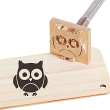 OLYCRAFT Wood Branding Iron BBQ Heat Stamp with Brass Head and Wood Handle for Wood, Leather and Most Plastics - Owl