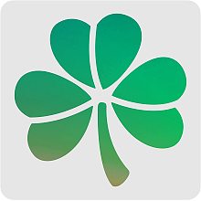 FINGERINSPIRE Clover Stencil Template 12"x12"/30x30cm St. Patrick's Day Shamrock Painting Template Reusable Plastic Craft Drawing Stencil for Window Glass Wall Door