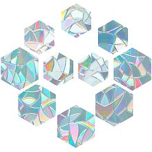 GORGECRAFT Hexagons Window Clings Static Rainbow Glass Stickers Anti-Collision Alert Decals 3D Sun Catcher Decorations Non Adhesive Prismatic Vinyl for Prevent Stop Birds