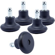 GORGECRAFT 5 Pack Bell Glides Replacement Office Chair Swivel Caster Wheels Fixed Stationary Castors High Profile Bell Glides Replacement