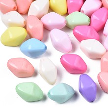 Honeyhandy Opaque Acrylic Beads, Bicone, Mixed Color, 11.5x8x8mm, Hole: 1.2~1.4mm, about 1570pcs/500g