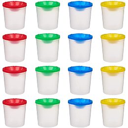 NBEADS 20 Pcs No Spill Plastic Paint Cups, 4 Assorted Colors Palette Cups with Lids Art Supply for Kids Paint School Classroom