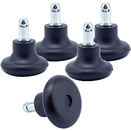 GORGECRAFT 5 Pack Bell Glides Replacement Office Chair Swivel Caster Wheels Fixed Stationary Castors High Profile Bell Glides Replacement