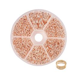 PandaHall Elite 6 Size Rose Gold Iron Jump Rings for Jewelry Making Supplies and Necklace Repair with Open Jump Ring (4mm, 5mm, 6mm, 7mm, 8mm, 10mm)