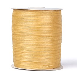 Honeyhandy Organza Ribbon, Pale Goldenrod, 1/4 inch(6mm), 500yards/Roll(457.2m/Roll)