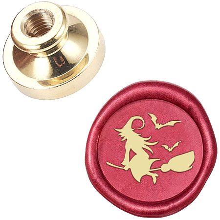 CRASPIRE Wax Seal Stamp Head Witch Removable Sealing Brass Stamp Head for Creative Gift Envelopes Invitations Cards Decoration