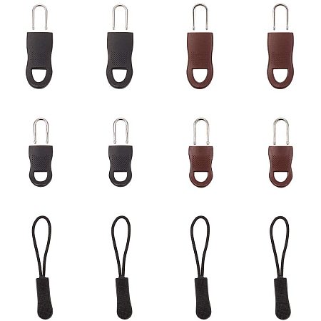 PandaHall Elite 48 Pieces Zipper Pulls Zip Fixer Tags with 24pcs Zipper Puller with Strap Zipper Repair Tabs Replacements for Backpacks, Handbags, Luggage, Purses, Jackets