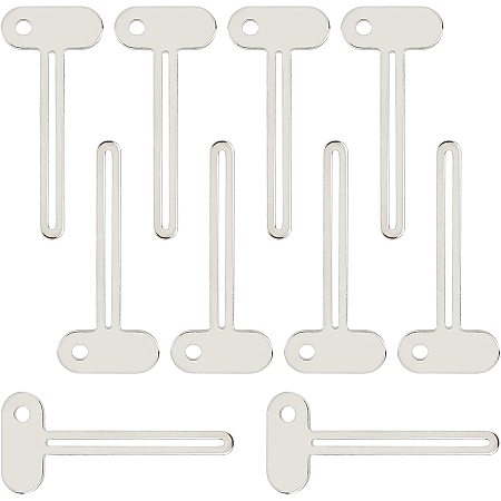 GORGECRAFT 10PCS Toothpaste Squeezer Metal Tube Squeezer Key Stainless Steel Toothpaste Roller Presser Tube Wringer Gel Extruder Rolling for Paint, Cream, Cosmetic and Hair Dye