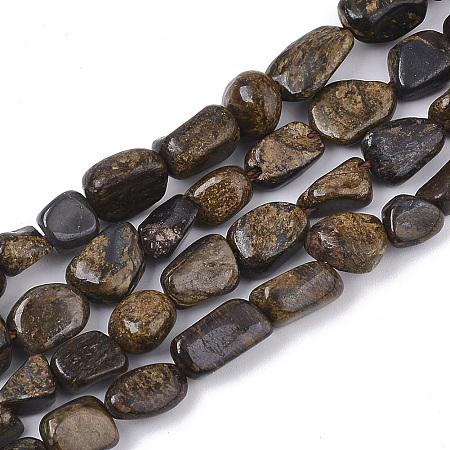 Arricraft Natural Bronzite Beads Strands, Nuggets, Tumbled Stone, 5~11x5~8x3~6mm, Hole: 0.8mm, about: 52~56pcs/Strand, 15.94 inches(40.5cm)