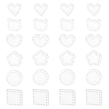 Transparent Acrylic Weaving Board, Weaving Material, for Knitting Bag, Women Bags Handmade DIY Accessories, with Bead Container, Clear, 7.4x7.3x2.5cm, about 60pcs/box