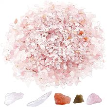 SUNNYCLUE 1 Box 100g Natural Rose Quartz Chip Beads No Hole Crystal Pebbles Bulk Irregular Shaped Quartz Rock Healing Crystal Natural Mini Stones Healing Indoor Decorative DIY Craft Chakra Decoration