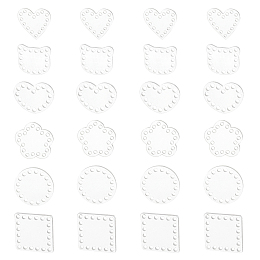 Transparent Acrylic Weaving Board, Weaving Material, for Knitting Bag, Women Bags Handmade DIY Accessories, with Bead Container, Clear, 7.4x7.3x2.5cm, about 60pcs/box