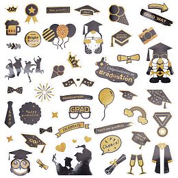 GORGECRAFT 184pcs Graduation Theme Stickers Self-Adhesive Envelope Sealing Label Decorative Stickers Set for DIY Scrapbooking Arts Crafts Graduation Party Tableware Decals Packing Decoration