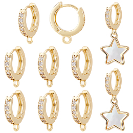  SUNNYCLUE 1 Box 16Pcs 8 Styles Real 14K Gold Plated