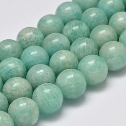 Arricraft Grade AB Natural Amazonite Round Bead Strands, 6mm, Hole: 0.8mm, about 63pcs/strand, 15.5 inches