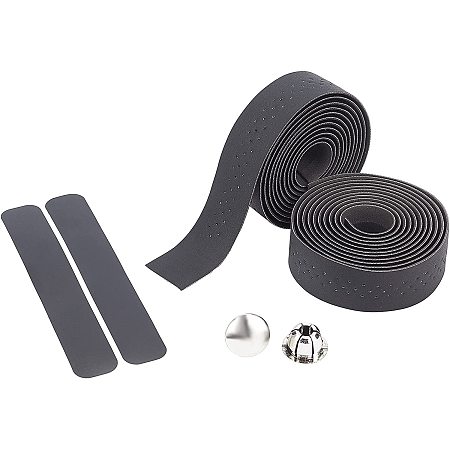 GORGECRAFT EVA Non-slip Band, Plastic Plug, Bicycle Accessories, Black, 30.5mm, 2rolls/set