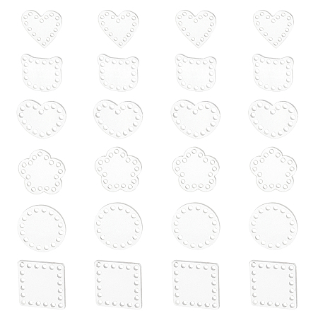 Transparent Acrylic Weaving Board, Weaving Material, for Knitting Bag, Women Bags Handmade DIY Accessories, with Bead Container, Clear, 7.4x7.3x2.5cm, about 60pcs/box