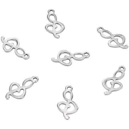 Pandahall Elite 100pcs Stainless Steel Charms Pendants Musical Note Pendants for Women Men Jewelry Making Crafting DIY Necklace Bracelet Christmas