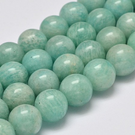 Arricraft Grade AB Natural Amazonite Round Bead Strands, 6mm, Hole: 0.8mm, about 63pcs/strand, 15.5 inches