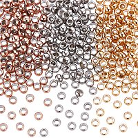 UNICRAFTALE About 360pcs 3 Colors Stainless Steel Spacer Beads Rondelle Beads Smooth Metal Beads for Jewelry Making 0.8mm Hole