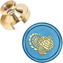 CRASPIRE Wax Seal Stamp Head Turkey Animal Sealing Wax Stamp Head Only 25mm Removable Brass Seal Head for Wedding Invitations Envelopes Halloween Christmas Xmas Party Card Gift Packing