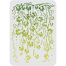 FINGERINSPIRE Creeper Vine Stencils 11.7x8.3 inch Vine Painting Stencil Reusable Creeper Plant Stencils Ivy Drawing Template for Painting on Wood Canvas Paper Fabric Floor Wall Tile