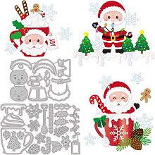 GLOBLELAND Santa Claus Cup Cutting Dies for DIY Scrapbooking Metal Christmas Santa Die Cuts Embossing Stencils Template for Paper Card Making Decoration Album Craft Decor