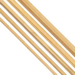 BENECREAT 5PCS Brass Square Bar Stock 8" Long Solid Square Rods Stock 1/3" 1/4" 1/5" 1/6" 1/8" for DIY Crafts, Framing and Home Decoration