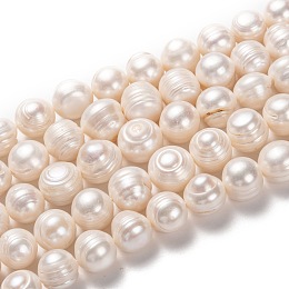 ARRICRAFT Natural Cultured Freshwater Pearl Beads Strands, Potato, Bisque, 11.5~13x12~14mm, Hole: 0.6mm, about 30pcs/strand, 14.17 inches(36cm)