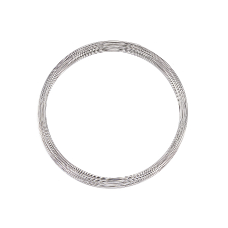 Unicraftale 304 Stainless Steel Wire, Stainless Steel Color, 21 Gauge, 0.7mm