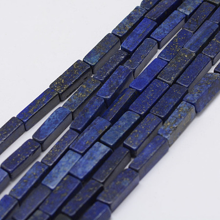 Arricraft Natural Lapis Lazuli Beads Strands, Dyed, Cuboid, 13x5x5mm, Hole: 1mm, about 29pcs/Strand, 15.3 inches(39cm)