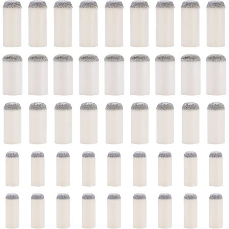 SUPERFINDINGS 66pcs 9/10/11/12/13mm Plastic Slip On Pool Cue Tips Billiards Cue Head Cover Column White Billiard Cue Replacement Tips for Pool Cues